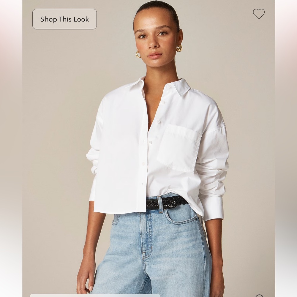 NWT JCrew Étienne cropped button-up shirt size XS CI530 - Picture 5 of 15